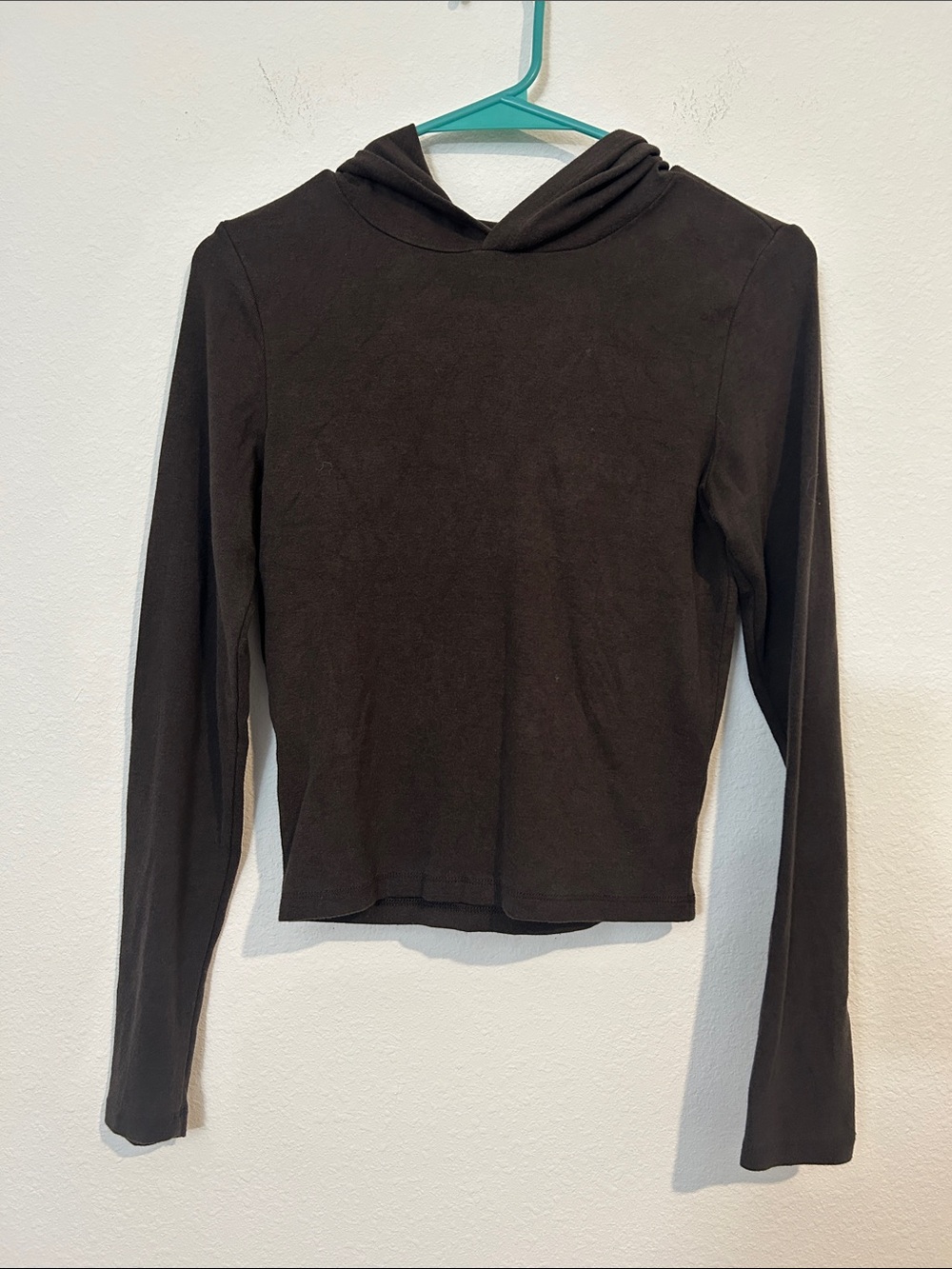wild fable Brown Slim Hooded Long-Sleeve Top